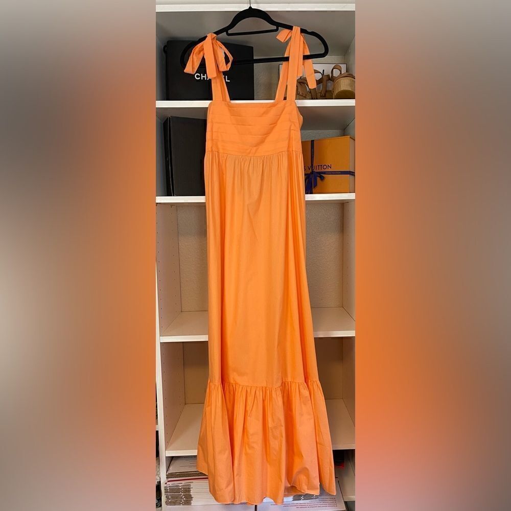 REVOLVE Misa Serafina square neck sundress cottagecore Tangerine cut out NWT M - Picture 5 of 11